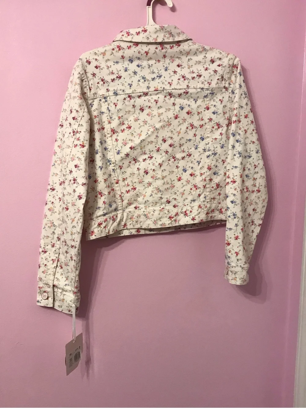 NWT Target x LoveShackFancy Girls floral denim jacket size XXL